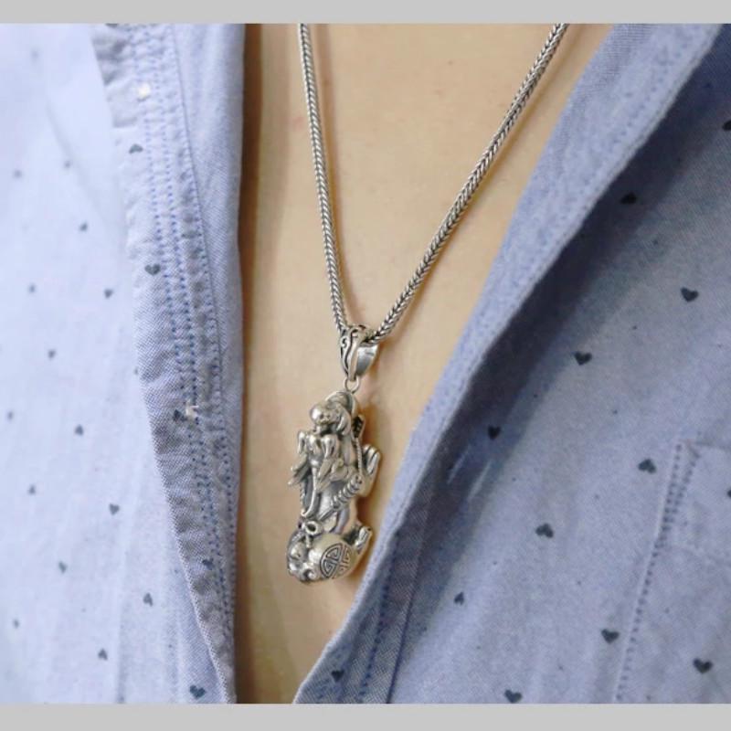 vòng cổ Mặt Tỳ Hưu Phong Cách Vintage Cho Nam