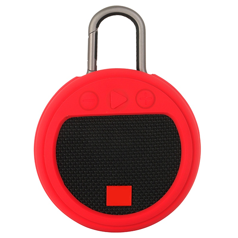 Silicone Case for JBL Clip 3 Bluetooth Speaker Anti-Scratch Durable Carrying Case Protective Sleeve(Red)