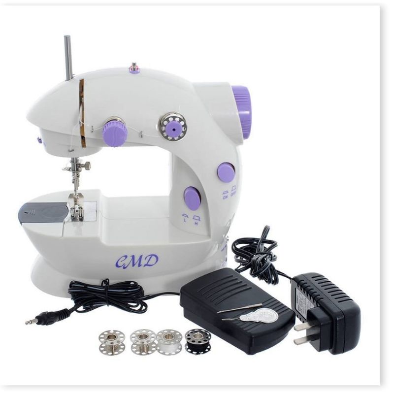 Máy may mini máy khâu mini có đèn led may thêu vá tại gia đình rất tiện dụng.