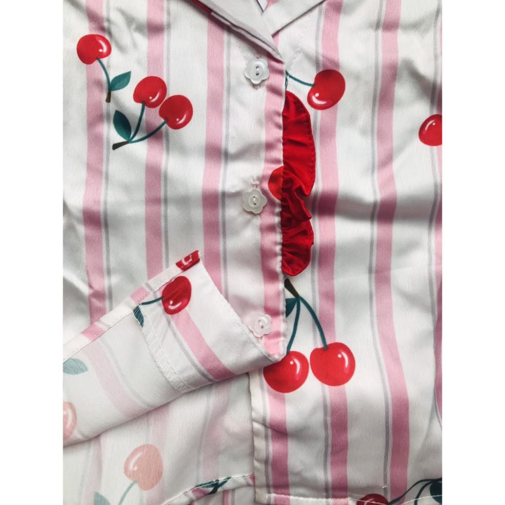 Bộ Đồ Ngủ Lụa Mềm Cho Bé Gái Pijama Cộc Tay Cho Bé Kèm Hàng Xuất Xịn Loại 1 Cho Bé Gái Size 1234Tuổi