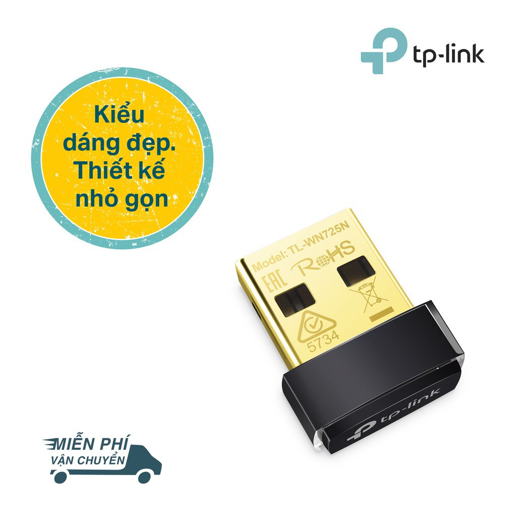 TP-Link USB wifi (USB thu wifi) Chuẩn N 150Mbps TL-WN725N - Hãng phân phối chính thức