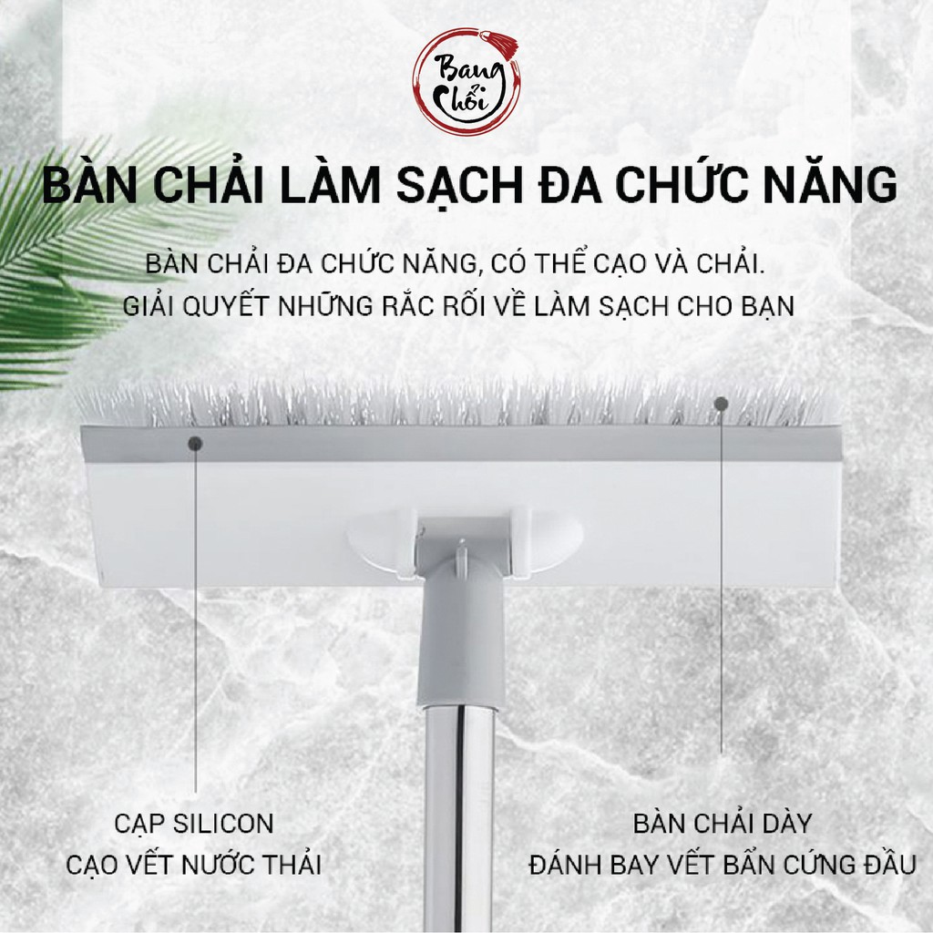 Chổi Chà Sàn Thông Minh 2 Đầu Gạt Nước Vệ Sinh Tiện Lợi - Chổi Chà Sàn Đa Năng Cán Dài Tiện Dụng  LS-CQN