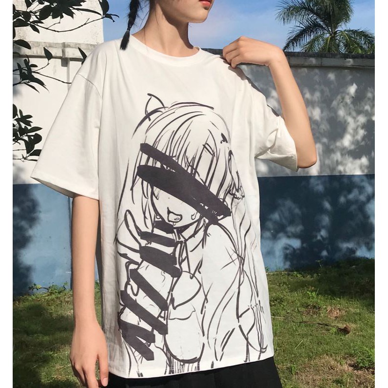 ÁO THUN, ÁO PHÔNG TAY LỠ UNISEX FORM RỘNG OVERSIZE ANIME M107