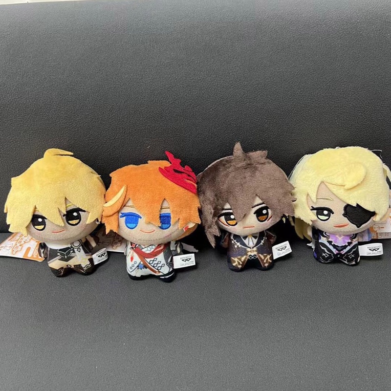 Aayetd 2022 New Genshin Impact Plushie Keychain Pendant Zhongli Xiao Tartaglia Stuffed Doll Soft Toy Game Anime Bag Keychain for Gift