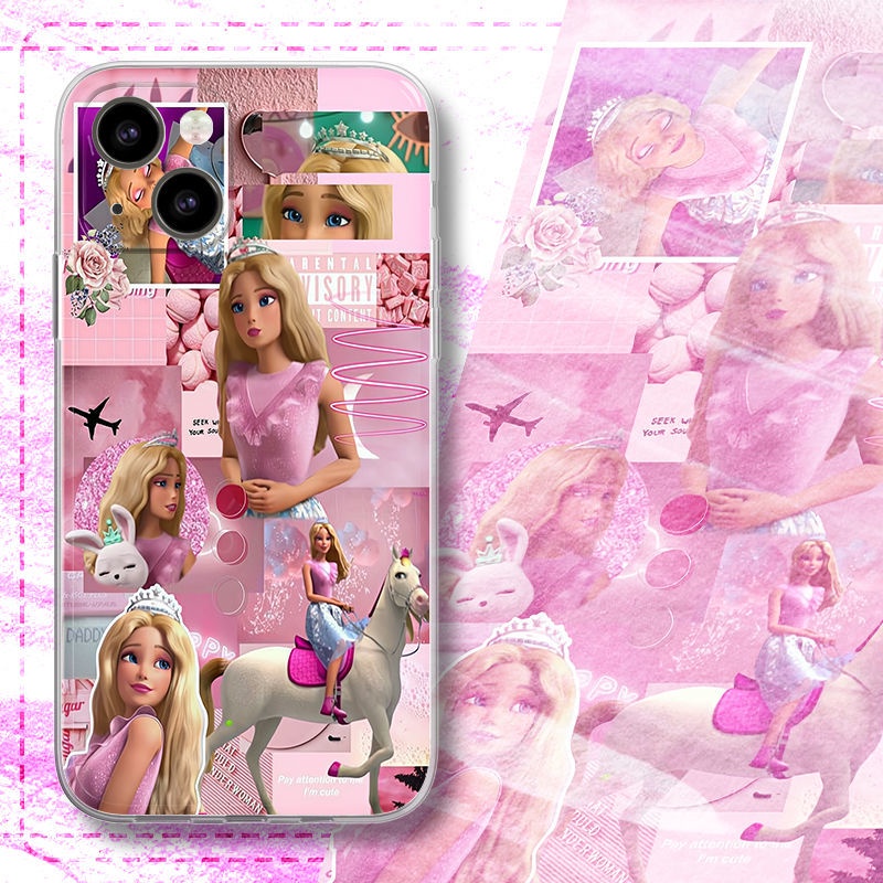 Ốp Điện Thoại TPU Mềm Chống Sốc Hình Búp Bê Công Chúa Barbie Cho IPhone 14 12 PRO 12 mini 11 PRO Max 13 PRO 13PROMAX Xs Max XR 6 7 8 Plus
