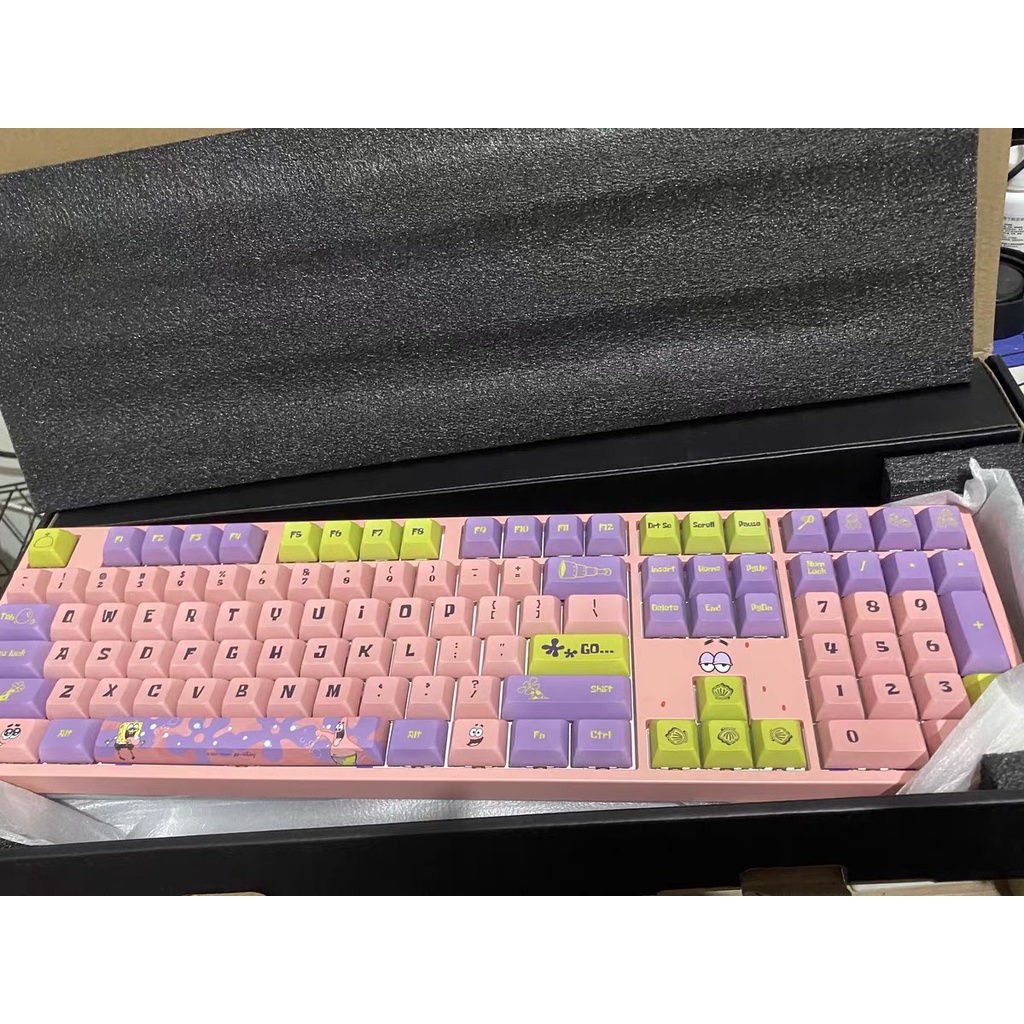 Bàn phím cơ AKKO 5108S - Phiên bản giới hạn Sponge Bob: LED RGB, hotswap, keycap PBT, switch CS jelly và CS silver