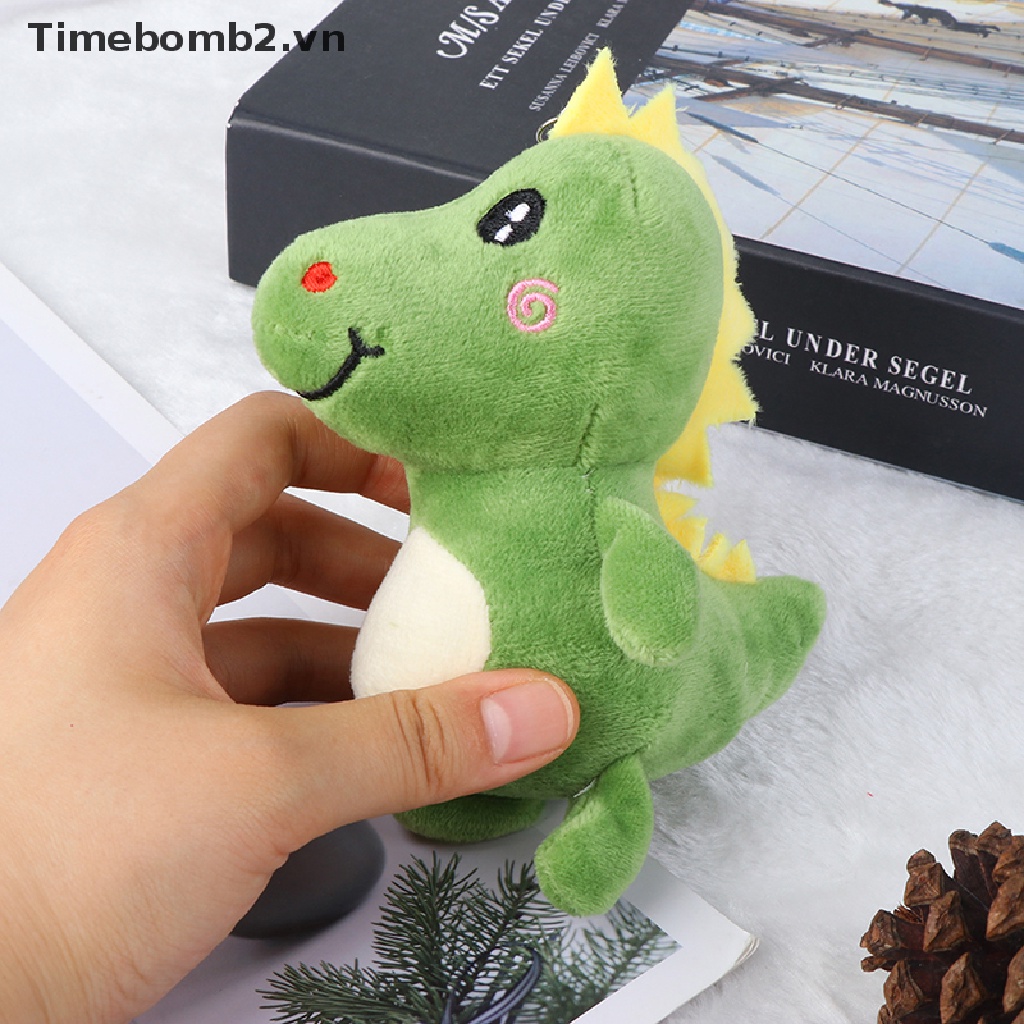 Móc khóa khủng long nhồi bông mềm mại cỡ 12cm