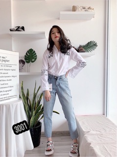 Baggy Jeans Rách 2 Bên