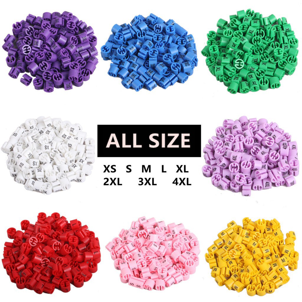 Bộ 50 nút nhựa in kích thước nhiều size XXS-5XL