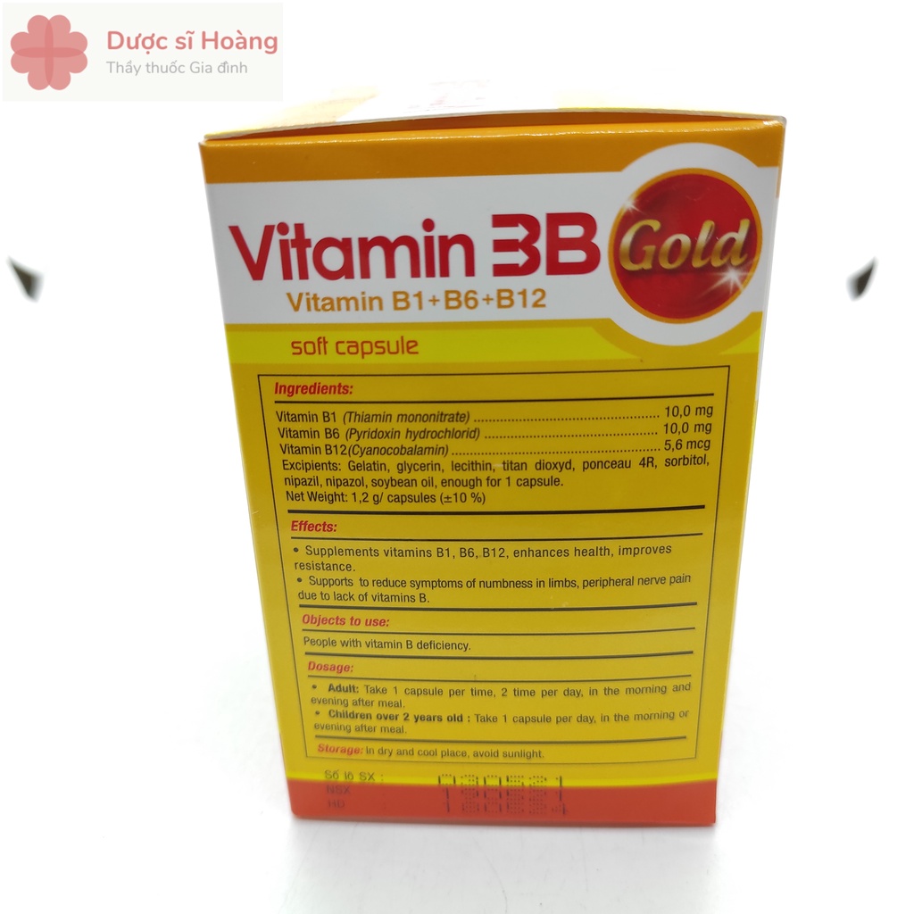 Vitamin 3B Gold PV - Giúp Bổ Sung Vitamin Nhóm B B1+B6+B12 Hiệu Quả