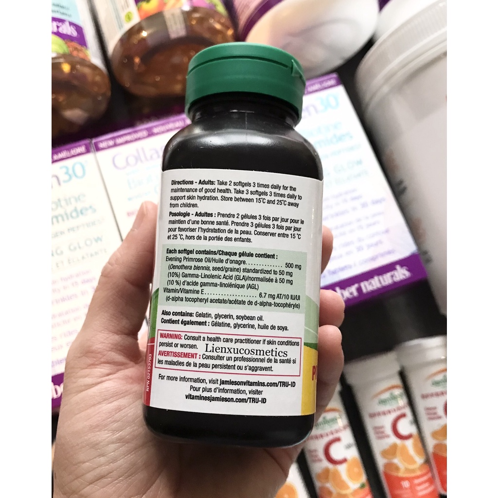 Viên uống dầu hoa anh thảo Jamieson 500mg, 180 viên; HSD 2025