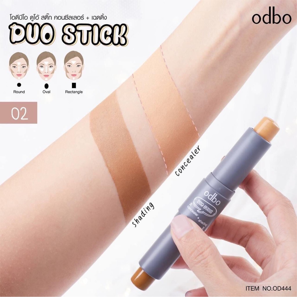 Cây Tạo Khối ⚜️FREESHIP⚜️ Tạo Khối - Che Khuyết Điểm 2 Đầu DUO STICK ODBO OD444