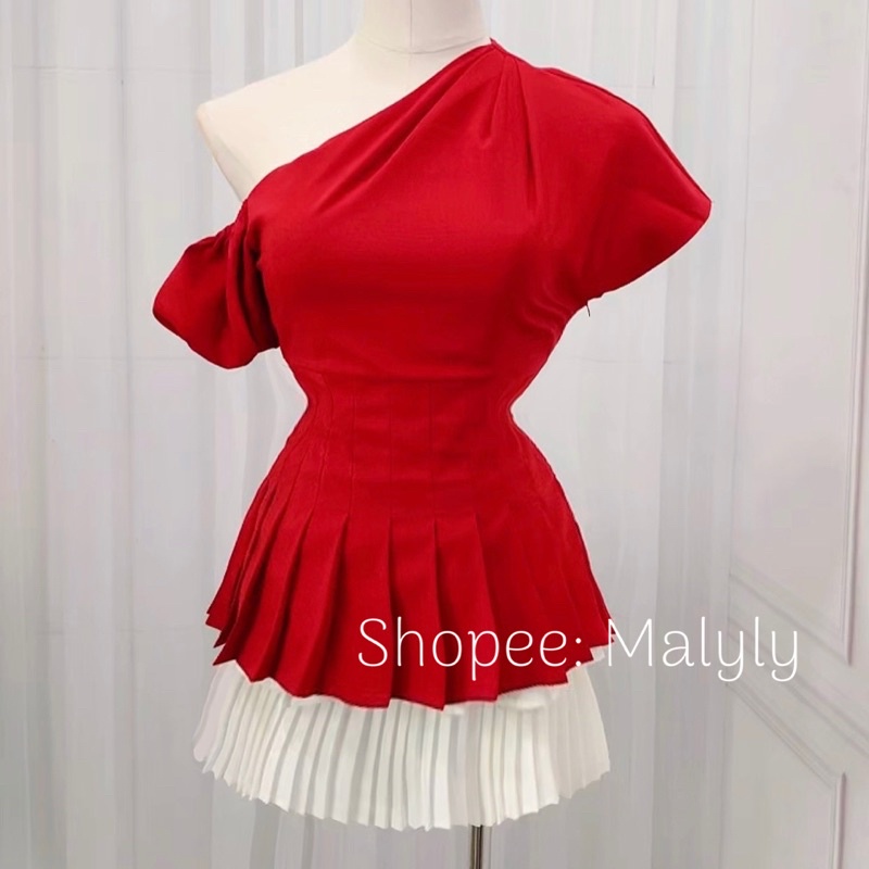 ÁO LỆCH VAI TAY NGẮN