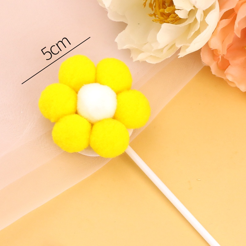 Phụ Kiện Trang Trí Bánh Kem Hình Hoa Hướng Dương 3D Dễ Thương