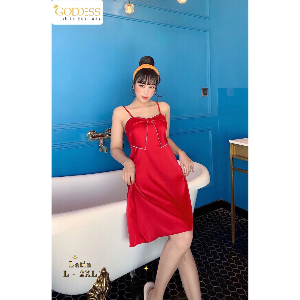 [Mã GODD2407 giảm 5% đơn 199K] Đầm váy Pijama Lụa Latin  Đầm váy ngủ Bigsize 40 - 65kg Latin mát mịn cao cấp
