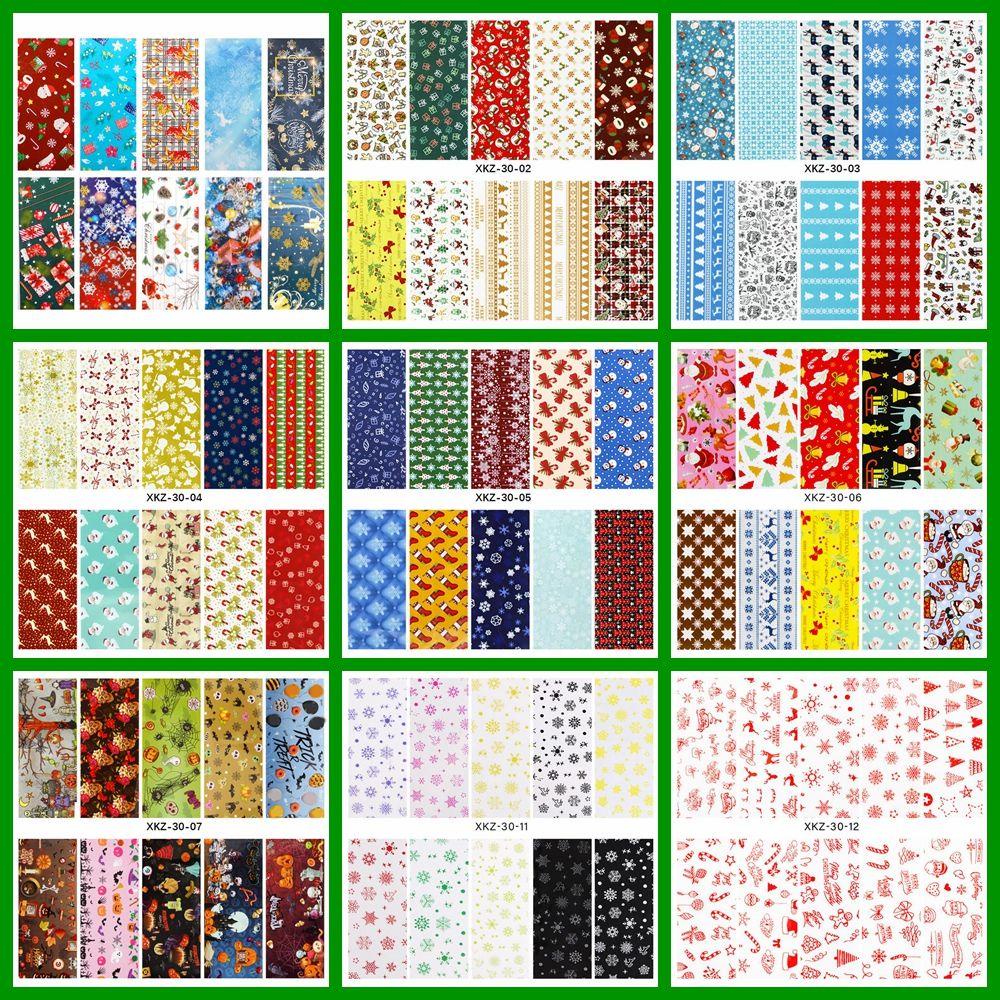 Bộ 10 Miếng Dán Móng Tay 3D Họa Tiết Bầu Trời Đầy Sao Ba Chiều Phong Cách Halloween / Giáng Sinh DIY