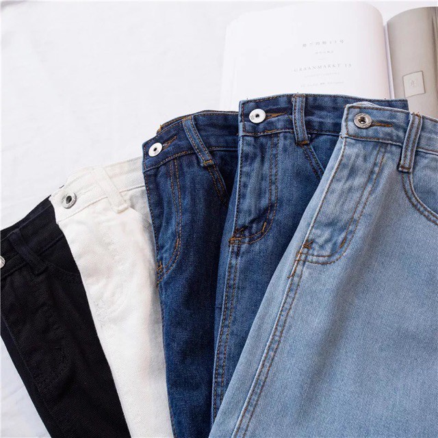 Chân váy jeans chữ A basic có size bigsize XL XXL XXXL