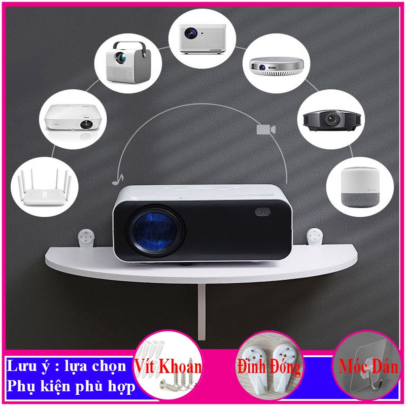 giá đỡ máy chiếu, kệ wifi treo tường 3 chế độ treo phù hợp với mọi loại tường - a08