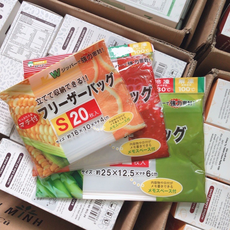 Túi zip bảo quản thực phẩm Nhật bản có 2 đường zip xịn xò và chắc chắn