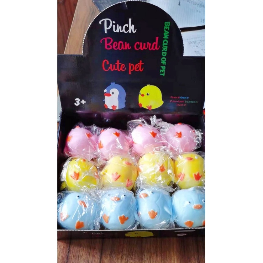 Squishy Mochi Chim Cánh Cụt Gà Vàng Ếch Xanh  mềm dễ thương chân thực giảm stress co dãn đàn hồi ngộ nghĩnh chậm tăng