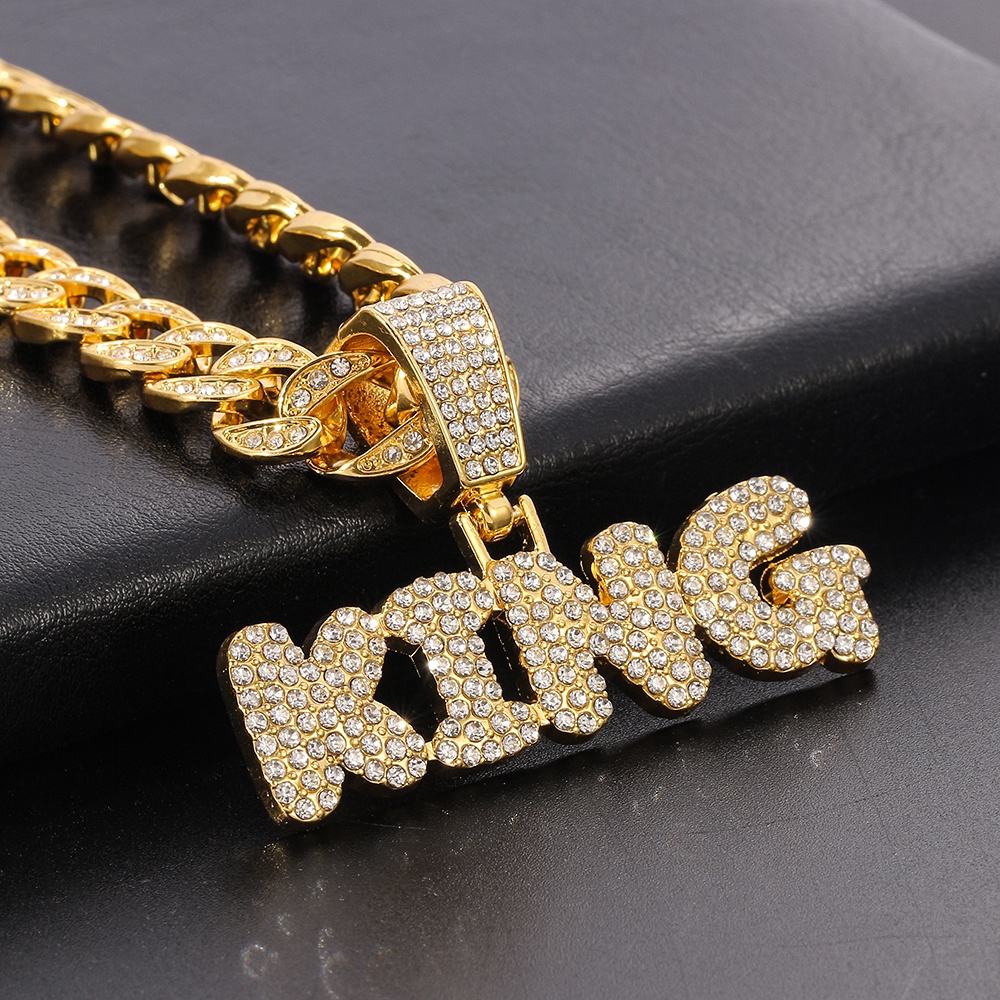 Dây chuyền mặt chữ Miami Cuban 11mm phong cách Hip Hop cho nam