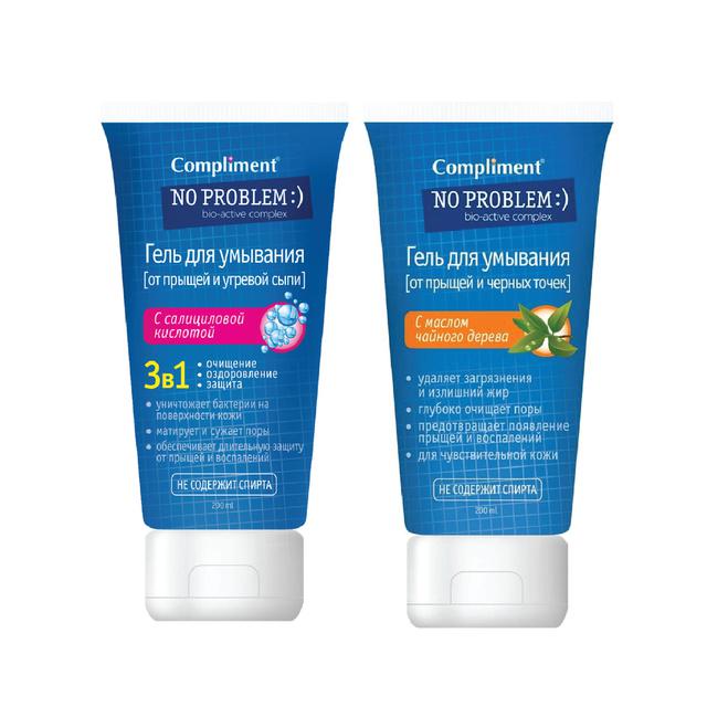 Sữa rửa mặt - Gel NO PROBLEM Compliment chứa Tea Tree Salicylic Acid,giảm viêm , mụn