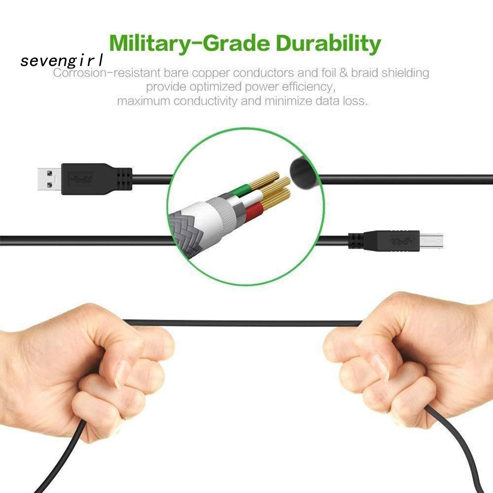 Cáp Kết Nối USB 3.0 Type A Sang B Tốc Độ Cao Cho Máy In / Máy In