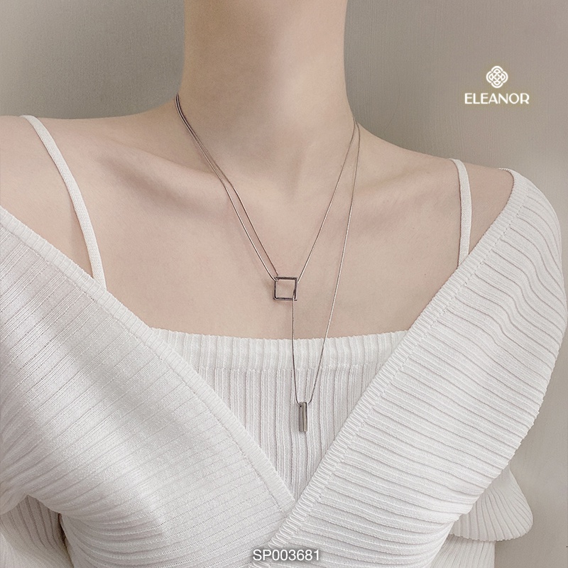 Dây chuyền nữ Eleanor Accessories vòng cổ nữ titan mạ vàng 14K đúp dây basic phụ kiện trang sức cá tính