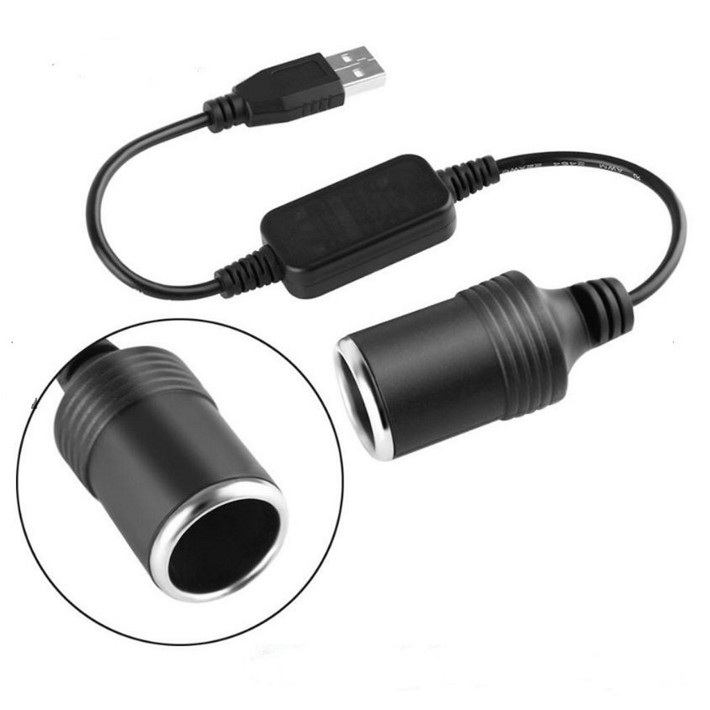 Bộ Adapter Chuyển Đổi Điện USB 5V Sang 12V Ra Đầu Tẩu Cắm Sạc Ô tô