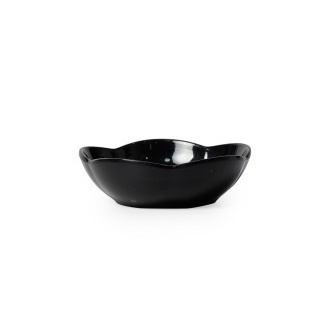 Chén đựng nến, chén chấm hình hoa nhựa melamine màu đen/trắng (CC50)