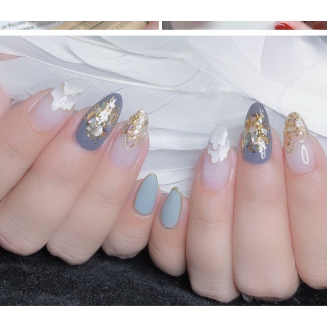 set  xà cừ mix sỏi trang trí nail