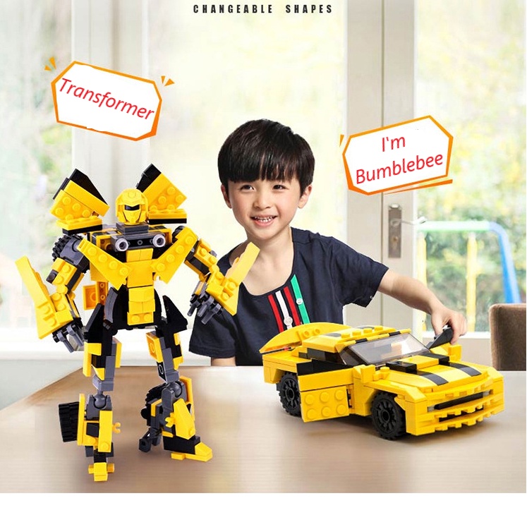 BỘ ĐỒ CHƠI XẾP HÌNH Mô Hình ROBOT Transformer OPTIMUS - Lắp Ráp Robot Người Máy Biến Hình