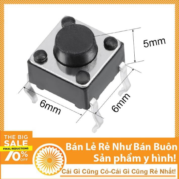 Combo 5 Nút Nhấn 4 Chân 6x6x5mm - NTHN