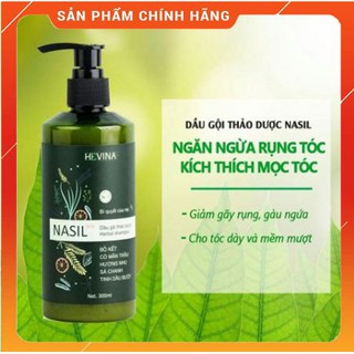 DẦU GỘI THẢO DƯỢC NASIL [kích thích mọc tóc, dưỡng tóc, giảm rụng tóc] [AN TOÀN CHO BÀ BẦU] 300ml