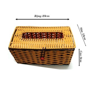 Hộp đựng giấy ăn, khăn rút để bàn bằng mây [Nhiều mẫu]
