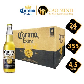 Bia Corona Extra 4.5% Thùng 24 Chai 355ml Nhập Khẩu Mexico