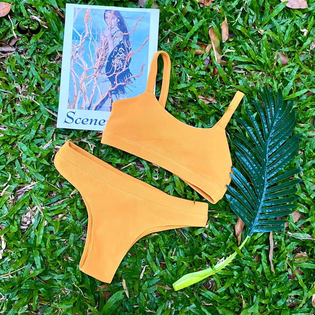 BIKINI 2 MẢNH DÂY TRƠN THUN GÂN (BAMBO BIKINI) | BigBuy360 - bigbuy360.vn