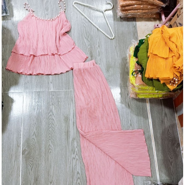 Set 2 dây suông dập li đính ngọc tầng ( hình thật siêu đẹp )