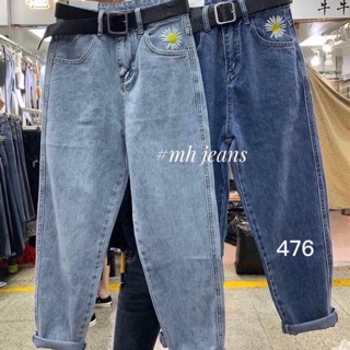 Quần baggy thêu hoa cúc cực hot