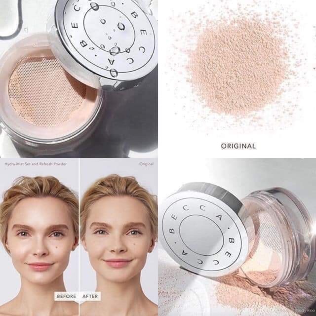 (MINI) Phấn phủ NƯỚC Becca Hydra-Mist Set & Refresh Powder.