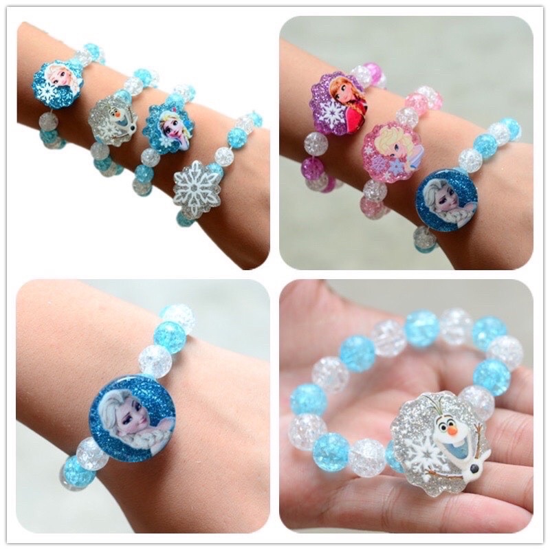 Vòng đeo tay trẻ em hình công chúa Disney Elsa dễ thương cho bé gái