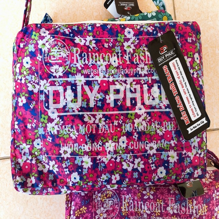 Áo Mưa Choàng Vải Hoa