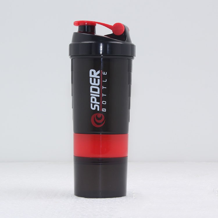 Bình nước thể thao - bình nước tập gym 3 ngăn 650ml