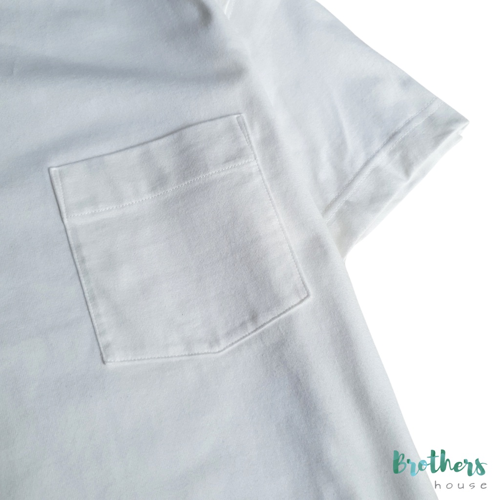 |Xịn siêu sale| Áo thun nam oversize Uniqlo phối túi, vải cotton dày dặn lên dáng bao đẹp