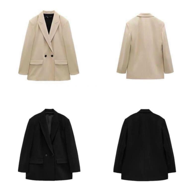 áo khoác nữ blazer 2 màu đen và be | WebRaoVat - webraovat.net.vn