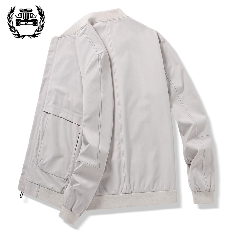 2020 popular jacket autumn jacket stand collar jacket white line