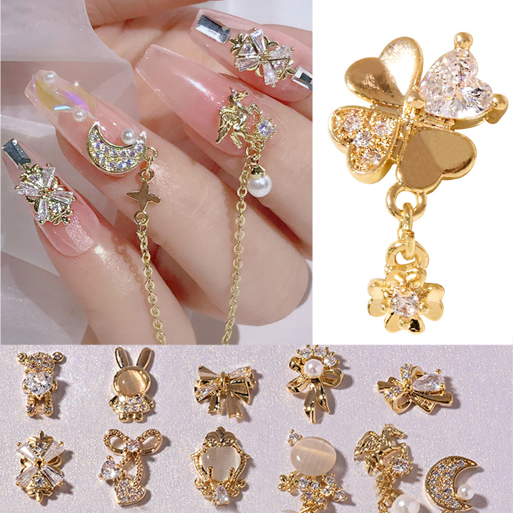 Mặt Dây Chuyền 3D Trang Trí Móng Tay