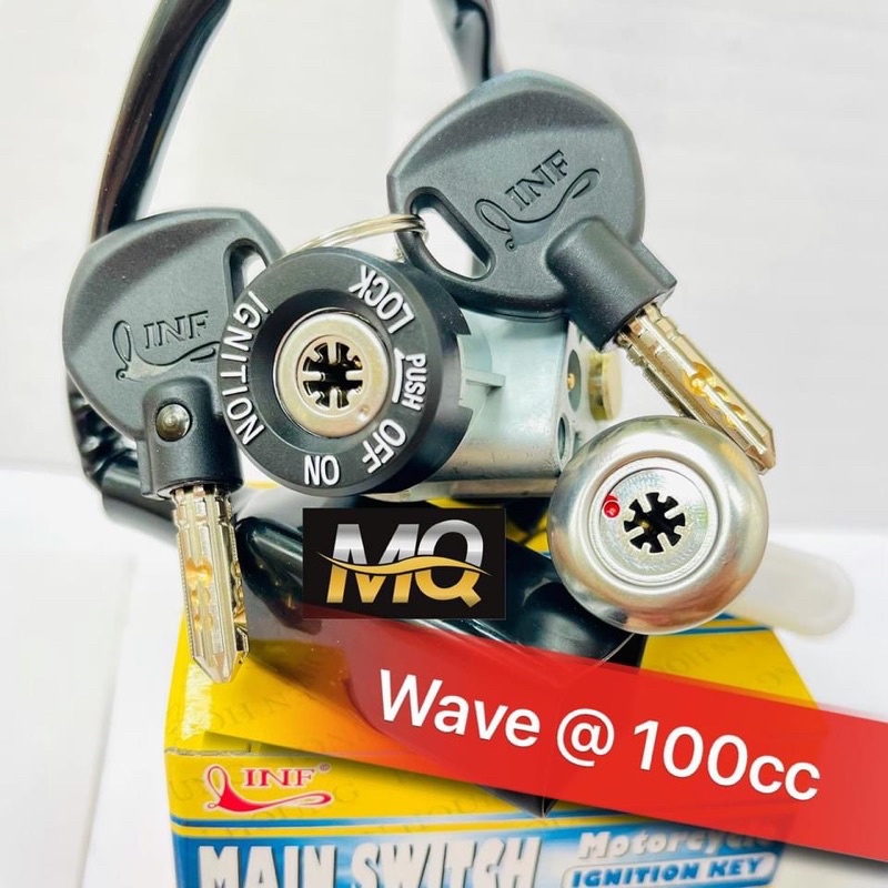 mQ.shop*BỘ Ổ KHOÁ WAVE A 100cc 2007-2015 (8 CẠNH ĐIỆN VÀ YÊN)**