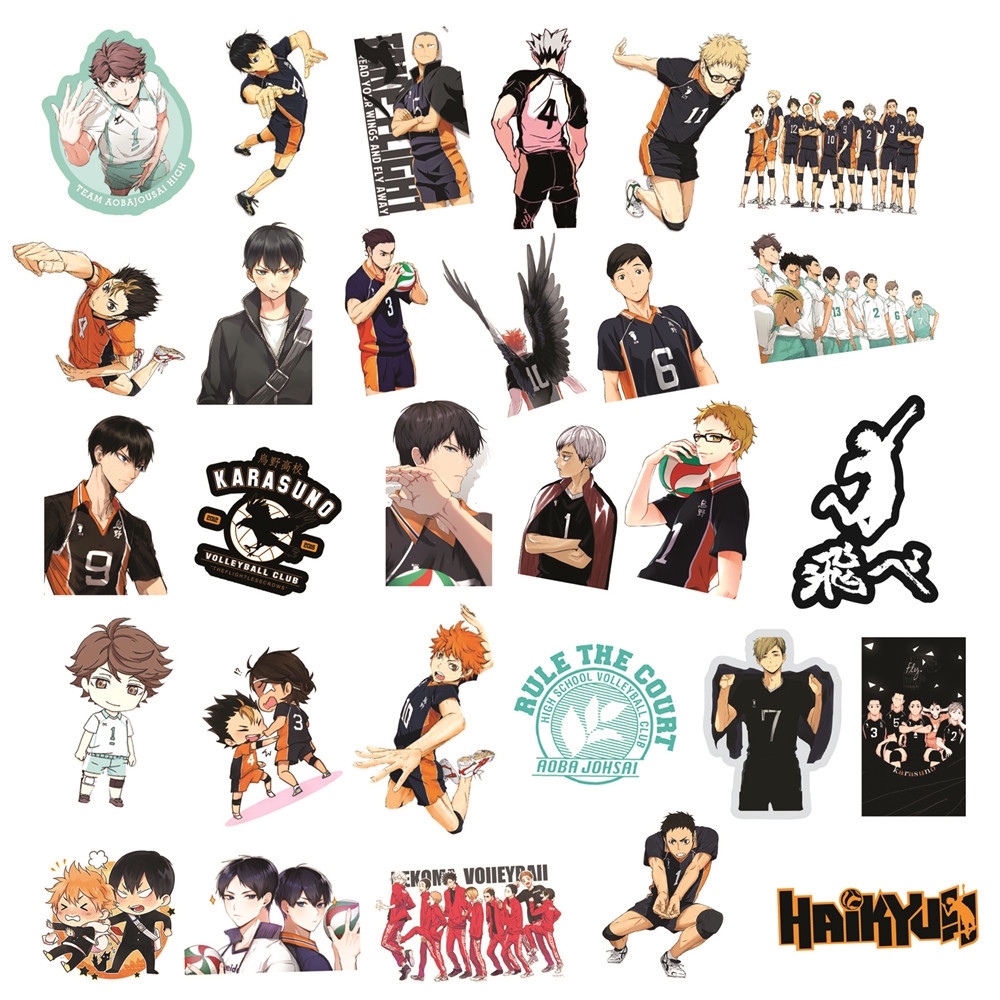 50Pcs/Set ❉ Haikyuu!! Series 04 Stickers ❉ DIY Fashion Waterproof Doodle Decals Stickers