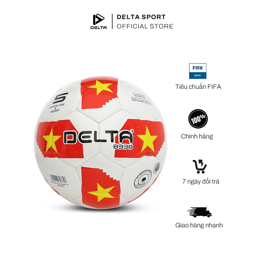 Bóng đá ngoài trời DELTA S4 3818-4M size 4 chất liệu da TPU tổng hợp, chơi trên sân cỏ nhân tạo sử dụng cho 9 - 12 tuổi.